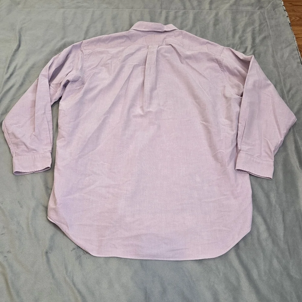 Ralph Lauren Shirt Mens Light Purple XXL Classic Button Down Long Sleeve 17.5 34